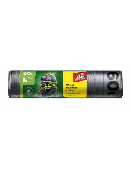 Zestaw mocnych worków na śmieci z taśmą 60L Magnum Flex & Strong 58 szt. 5900536104331 4