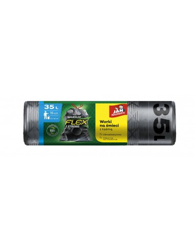 Zestaw worków na śmieci 35L z taśmą Jan Niezbędny Magnum Flex & Strong 72 szt. 5900536104324 4
