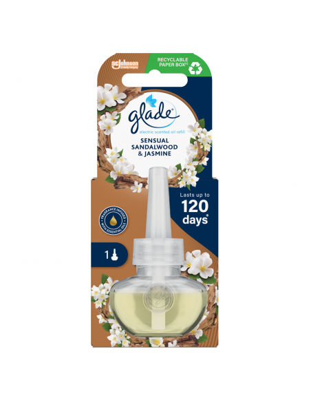 Wkład do odświeżacza powietrza Glade Electric scented oil jaśmin i drzewo sandałowe 20 ml 5000204348477