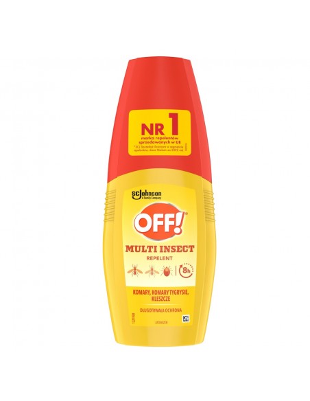 Łatwy w aplikacji środek odstraszający komary i kleszcze w atomizerze OFF! Multi Insect 100 ml 5000204152197