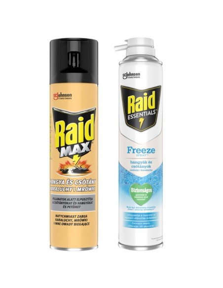 Zestaw mocnych aerozoli przeciw owadom biegającym Raid 350 ml + 400 ml 5905718981113