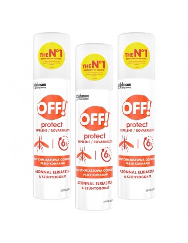 Nietłusty aerozol przeciwko komarom OFF! Protect 3x100 ml 5905718981403