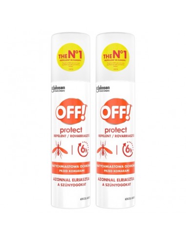 Wygodny repelent w aerozolu przeciw komarom OFF! Protect 2x100ml 5905718981410