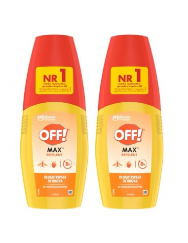 Mocny środek przeciw komarom i kleszczom OFF! Max 2x100ml, 20% ikarydyny 5000204160031