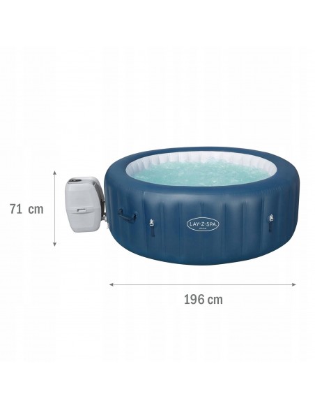 Dmuchane spa do ogrodu z hydromasażem i aplikacją Milan Bestway 196 x 71 cm 6942138975949 6