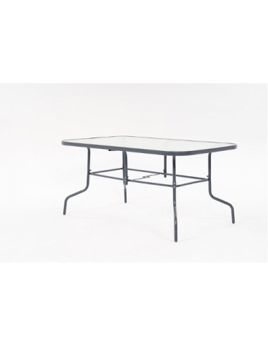 Stół ogrodowy Tampa z blatem ze szkła hartowanego 150 cm × 90 cm × 70 cm 5905842532496 5