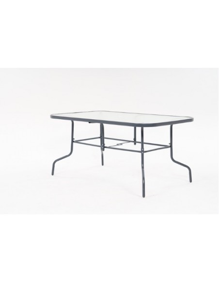 Stół ogrodowy Tampa z blatem ze szkła hartowanego 150 cm × 90 cm × 70 cm 5905842532496 5