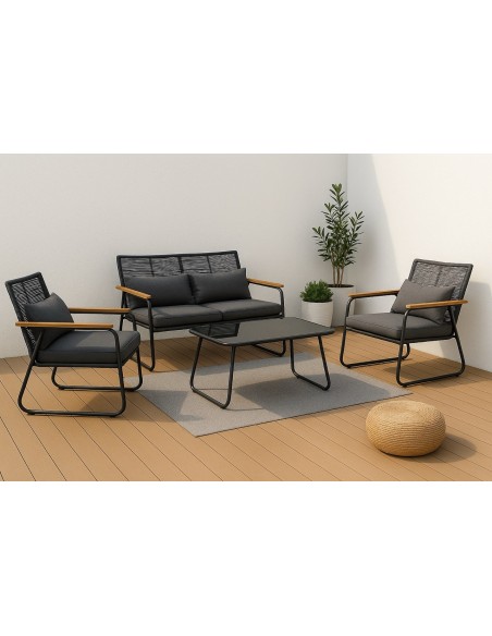 Nowoczesne meble ogrodowe - sofa + stolik + 2 fotele Cuba Meven 5905842533837 10