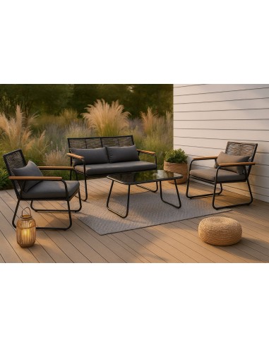 Nowoczesne meble ogrodowe - sofa + stolik + 2 fotele Cuba Meven 5905842533837 14