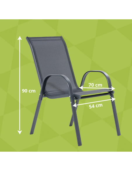 Wygodny zestaw mebli ogrodowych - stół obiadowy szklany + 2x krzesło składane + 4x krzesło 5905842532496 11
