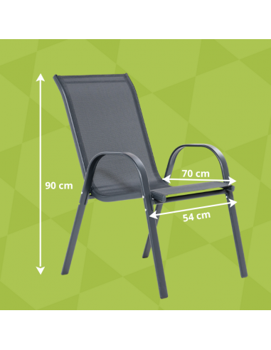 Stylowe meble ogrodowe dla 4 osób - stół obiadowy + 4x krzesło Meven 5905842532496 13