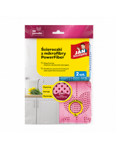 Dwustronne ściereczki z mikrofibry z perełkami Power Fiber Jan Niezbędny 2 szt. 5201314198284