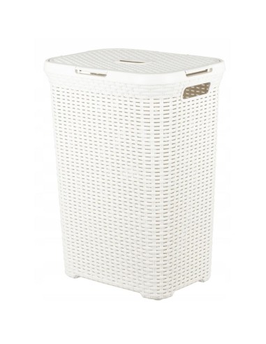 Kremowy 60l kosz na pranie Curver Rattan Style 3253920707000 3