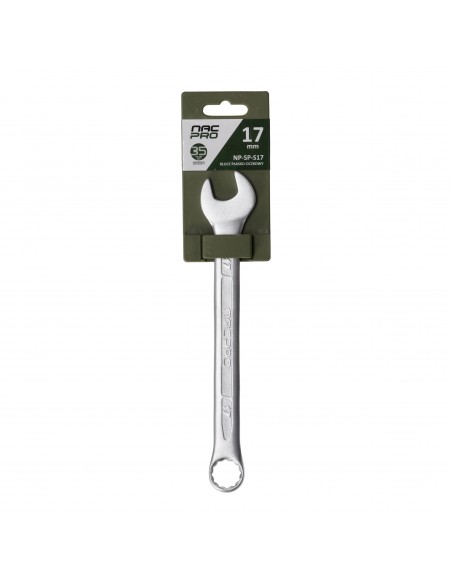 Klucz płasko-oczkowy ze stali chromowo-wanadowej 17 mm NAC PRO NP-SP-S17 5905842527324