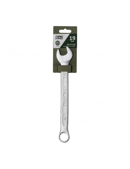 Klucz płasko-oczkowy ze stali chromowo-wanadowej 19 mm NAC PRO NP-SP-S19 5905842527348