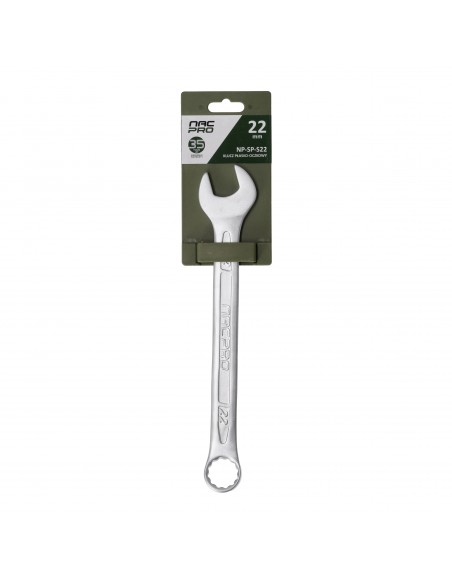 Klucz płasko-oczkowy ze stali chromowo-wanadowej 22 mm NAC PRO NP-SP-S22 5905842527379