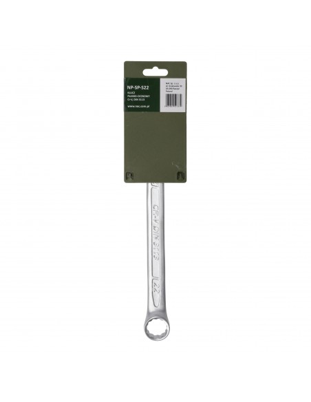 Klucz płasko-oczkowy ze stali chromowo-wanadowej 22 mm NAC PRO NP-SP-S22 5905842527379 2