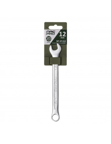 Klucz płasko-oczkowy ze stali chromowo-wanadowej 12 mm NAC PRO NP-SP-S12 5905842527270