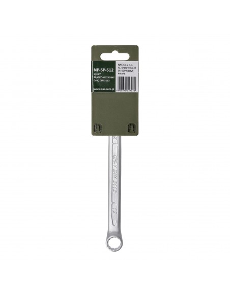 Klucz płasko-oczkowy ze stali chromowo-wanadowej 12 mm NAC PRO NP-SP-S12 5905842527270 2