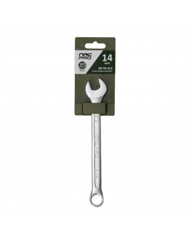 Klucz płasko-oczkowy ze stali chromowo-wanadowej 14 mm NAC PRO NP-SP-S14 5905842527294