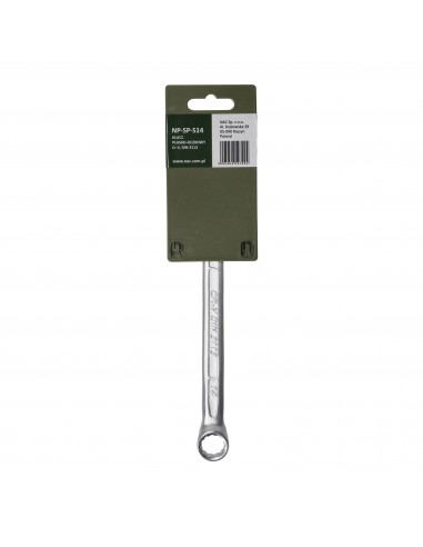 Klucz płasko-oczkowy ze stali chromowo-wanadowej 14 mm NAC PRO NP-SP-S14 5905842527294 2