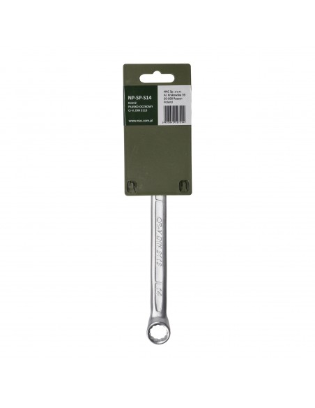 Klucz płasko-oczkowy ze stali chromowo-wanadowej 14 mm NAC PRO NP-SP-S14 5905842527294 2
