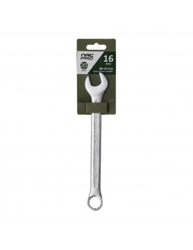 Klucz płasko-oczkowy ze stali chromowo-wanadowej 16 mm NAC PRO NP-SP-S16 5905842527317