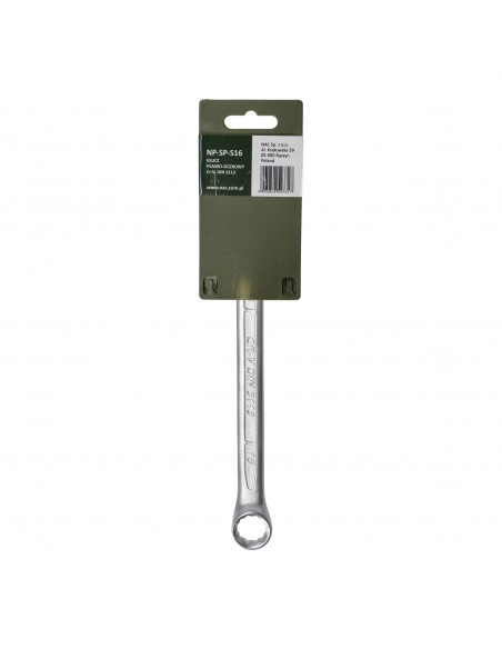 Klucz płasko-oczkowy ze stali chromowo-wanadowej 16 mm NAC PRO NP-SP-S16 5905842527317 2