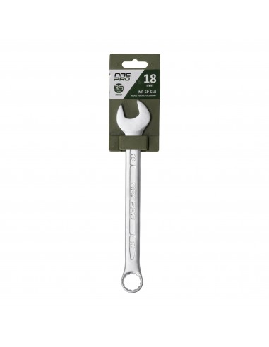 Klucz płasko-oczkowy ze stali chromowo-wanadowej 18 mm NAC PRO NP-SP-S18 5905842527331