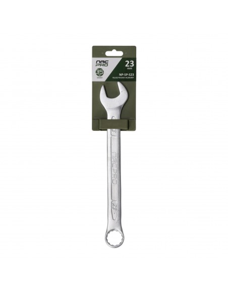 Klucz płasko-oczkowy ze stali chromowo-wanadowej 23 mm NAC PRO NP-SP-S23 5905842527386