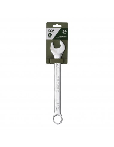 Klucz płasko-oczkowy ze stali chromowo-wanadowej 24 mm NAC PRO NP-SP-S24 5905842527393