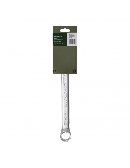 Klucz płasko-oczkowy ze stali chromowo-wanadowej 24 mm NAC PRO NP-SP-S24 5905842527393 2