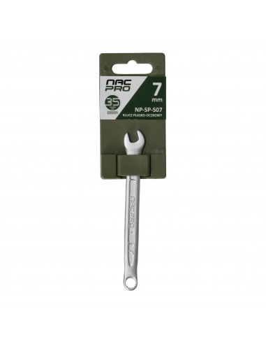 Klucz płasko-oczkowy ze stali chromowo-wanadowej 7 mm NAC PRO NP-SP-S07 5905842527225