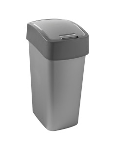 Kosz na śmieci 45L srebrny/grafitowy Curver Flip Bin 3253922172035 2