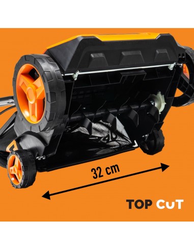 Mocny aerator-wertykulator elektryczny z koszem 30 L 1500 W 32 cm TOP CUT TC-AE1500-32 5905842525993 11