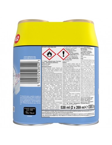 Podwójny zapas do automatycznego odświeżacza powietrza Glade Pure Clean Linen 5000204408140 2