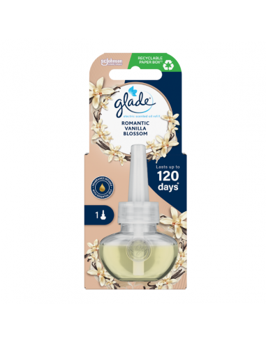 Zapas do elektrycznego odświeżacza powietrza Glade Romantic Vanilla Blossom & Sensual Sandalwood & Jasmine 5000204342048 3