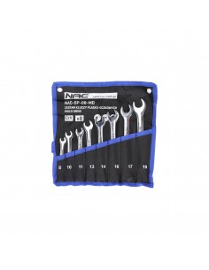 Zestaw kluczy płasko-oczkowych w etui 8 el.  8, 10, 11, 13, 14, 16, 17, 19 mm NAC-SP-08-MD 5905842520776