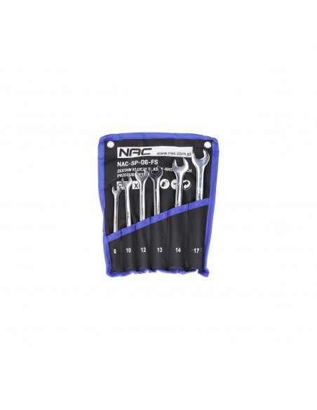 Zestaw kluczy płasko - nasadowych przegubowych 6 szt.  8, 10, 12, 13, 14, 17 mm NAC-SP-06-FS 5905842520769 3