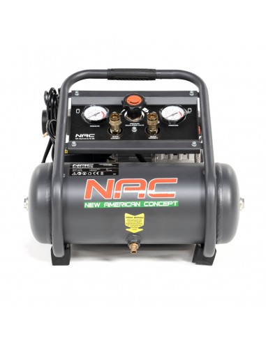 Cichy kompresor bezolejowy ręczny NAC OF-SLH-8-0.75-IN 8L 750W 1HP 5905842511835