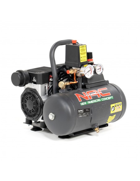 Cichy kompresor bezolejowy NAC OF-SL-6-0.55-IN 6L 550W 0,7HP 5905842511811 2