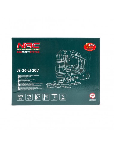 Akumulatorowa wyrzynarka z regulacją kąta cięcia NAC JS-20-LI-20V 5902490740082 5