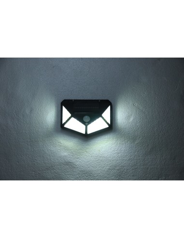Lampa solarna ścienna kinkiet z czujnikiem ruchu 100 LED Meven 5905842532243 5