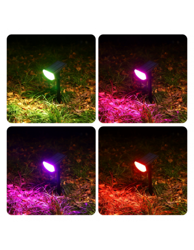 Lampa solarna, reflektor wielokolorowy z czujnikiem zmierzchu 38 LED RGB Meven 2 szt. 5905842532250 14