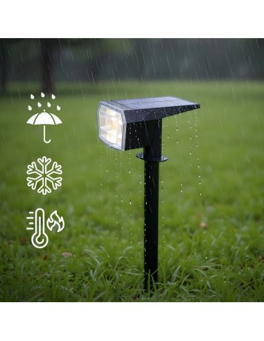 Lampa solarna, reflektor z czujnikiem zmierzchu 59 LED Meven 2 szt. 5905842532267 9