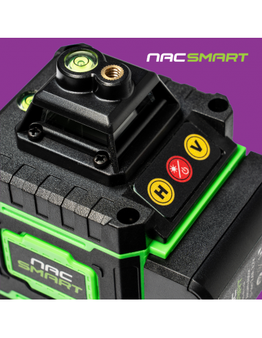Laser krzyżowy, poziomica laserowa 4D 16 linii z akcesoriami NAC SMART 5905842528192 4