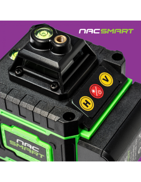 Zestaw NAC SMART: Poziomica laserowa 4D 16 linii z akcesoriami + Statyw, trójnóg 100 cm 5905842528192 6