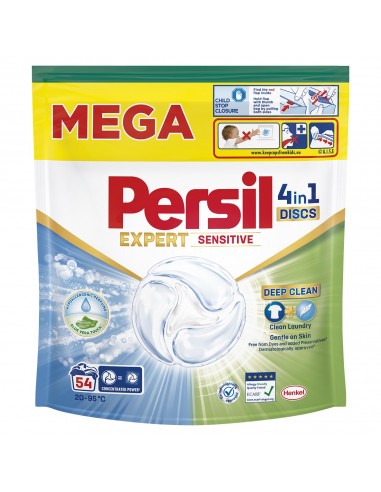 Delikatne kapsułki do prania Persil Deep Clean Discs 4w1 Expert Sensitive, 54 prania 9000101830828 2