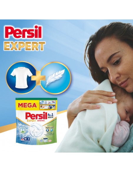 Delikatne kapsułki do prania Persil Deep Clean Discs 4w1 Expert Sensitive, 54 prania 9000101830828 7