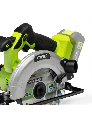 Akumulatorowa piła tarczowa ręczna 165 mm NAC SMART NS-CS-20V-B Body bez baterii 5905842532083 12